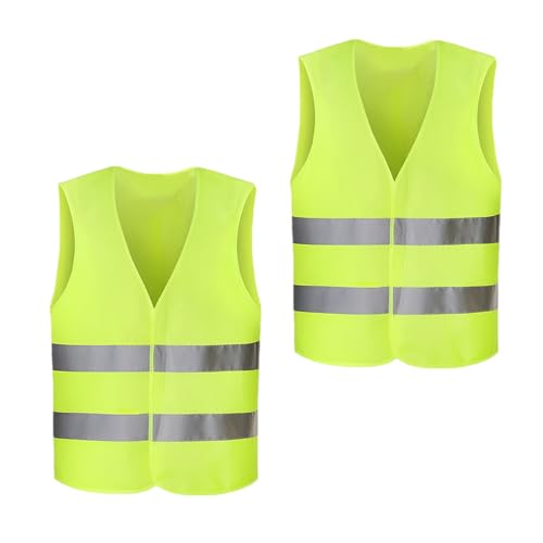 2 Piezas Chaleco Reflectante, 360° Chaleco de Seguridad, para Ciclistas, Conductores, Policías, Trabajadores, Tamaño Universal