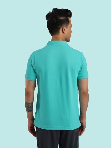 Image of Rupa Bumchums Men Super Combed Cotton Solid Half Sleeve Club Collar Polo Regular Fit T-Shirt with Chest Pocket