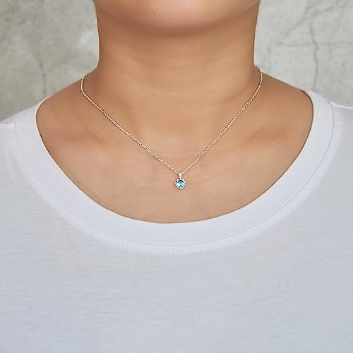 Collar de plata y pendientes azul claro Philip Jones para looks diarios 6