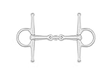 Full Cheek Lozenge Snaffle Horse Bit – Silver Polish Stainless Steel Eggbutt Bits - Silver Lozenge Eggbutt Horse Bit for Training (5.75
