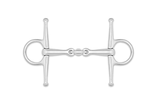 Full Cheek Lozenge Snaffle Horse Bit – Silver Polish Stainless Steel Eggbutt Bits - Silver Lozenge Eggbutt Horse Bit for Training (5.75
