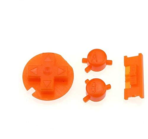 Plastic Power ON Off Buttons Keypads Replacement for Gameboy Color GBC Button A B Control Button D Pads (Orange) - Thumbnail 2