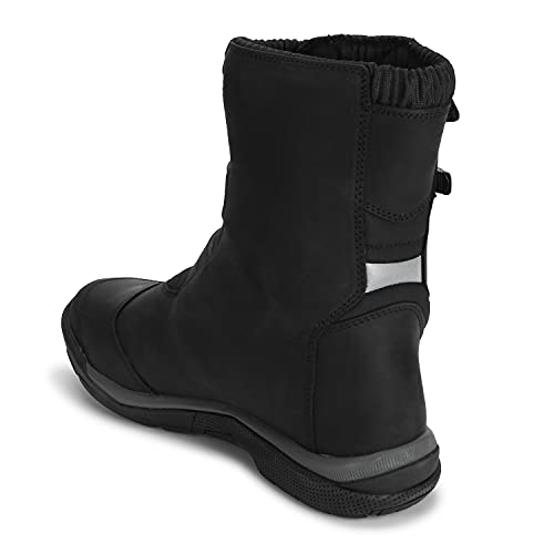 Stelvio Mid WP Riding Boots for Men Black Waterproof Motorcycle Boots Durable Leather Touring Shoes2