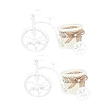 ibasenice 2個 花かご 屋内 織られた花 織物 編まれたフラワーバスケット ガ