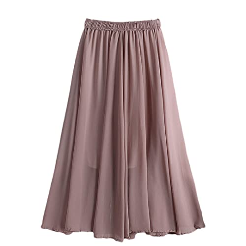 Jupe plissée rose taille haute contre la chaleur pour rester élégante en été