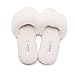 JOJOCOSY Rabbit Model Lady’s Comfortable Fuzzy Memory Foam Scuff Women’s Fashion Plush Peep-Toe Relaxing Indoor Slippers (White, Small)