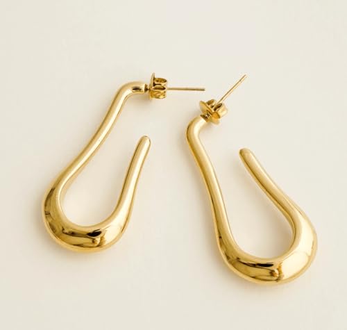 Image of OOPS MODERN Drop Dangle Earrings Set for Women and Girls | Celebrity Inspired Trendy Stylish Gold Plated Earrings Set Of 1