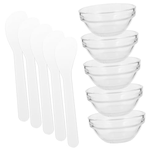 OUNONA 1Set Mixing Bowl for Facial Masks Thickened DIY Mixing Bowls with Mixing Sticks for Home Salon Use Safe and Comfortable for All Skin