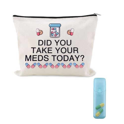 Small Travel Medicine Bag Carrier Cancer Patient Gifts for Women Hospital Gifts for Patients Medication Supplies Bag Pharmacy Technician Gift Bags Medical Doctor Nurse Pharmacist Birthday Present Idea