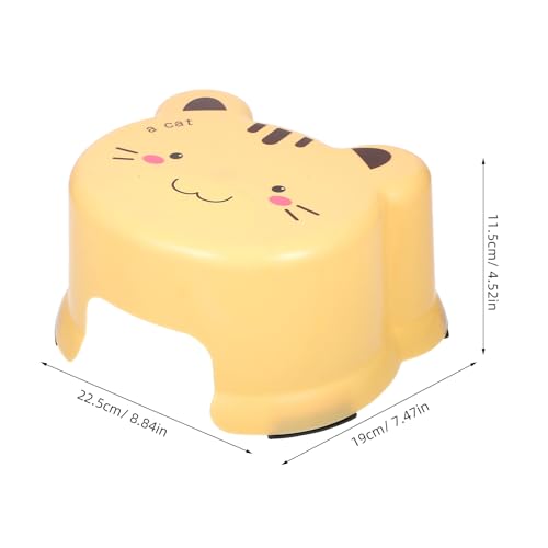 Amosfun Small Plastic Step Stool Bathroom Thickened Non-Slip Stool - Classroom Nursing Stool Short Stool Step Stool Cartoon Step Stool