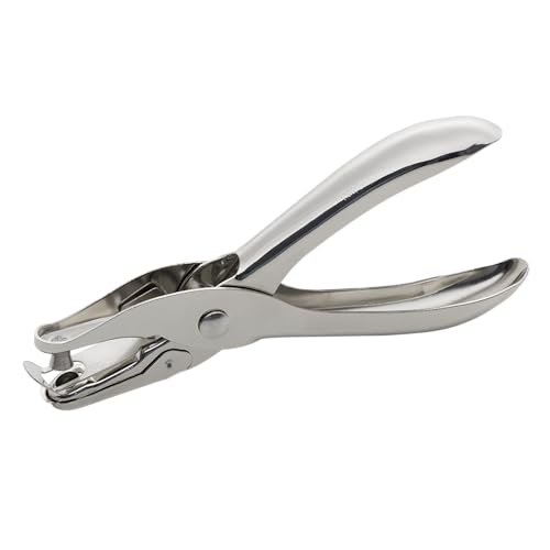 Brw Perfurador de Papel Metal 1 Furo até 8 Folhas 6mm Preto