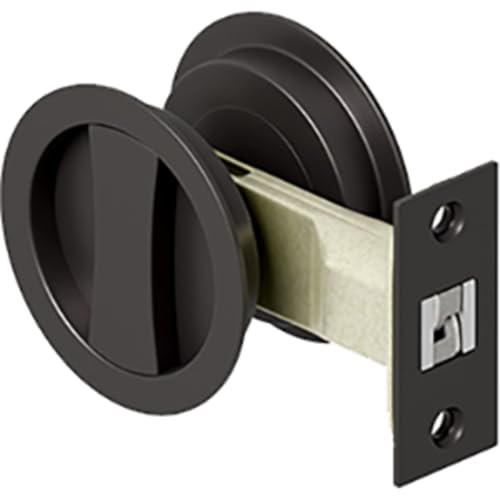 Cerrojo de Paso Redondo para Puerta Corredera SDRP218U10B Acabado Bronce Aceitado miniatura 1