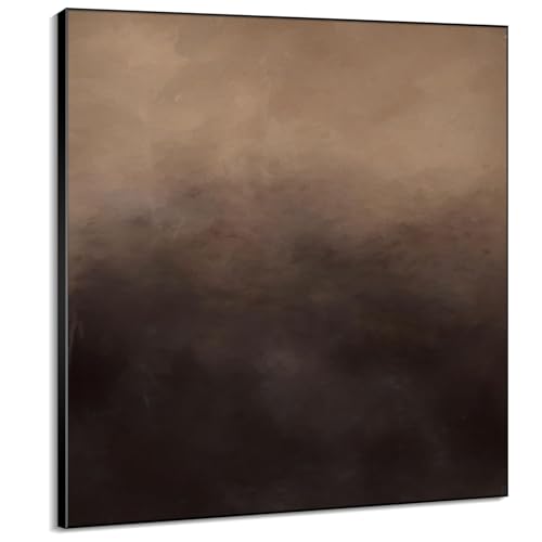 36'x36' Large Framed Wall Art Moody Landscape Brown and Beige Tones (Frame Assembly...