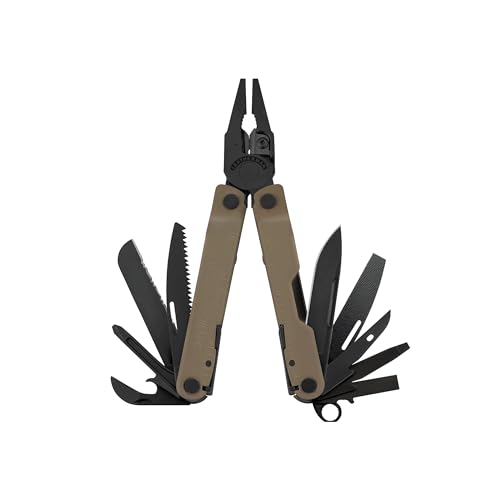 Leatherman Rebar Multi-Tool - 17 Werkzeuge für Heimwerker und Camping - Schwarzer Edelstahl - Braun