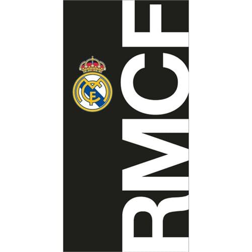 Toalla Real Madrid 90x180 diseño Oficial con Escudo del Club y Colores emblemáticos - Toalla de Playa Real Madrid y baño de Gran tamaño Ideal para Fans del Equipo Blanco con Estilo y Comodidad