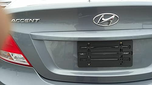 Front Bumper License Plate Tag Holder Mount Mounting Relocator Adapter Kit Bracket for Hyundai (All Models) Quantity Discount(9.95$ to 6.50$) (Each with 2 Screws + 4 Bolts & 4 Built in Nuts) (1)