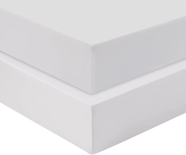 Dudu N Girlie Fitted Sheet Travel Cot Mattress Sheets 95 x 65 - Travel Cot Fitted Sheet 2 Pack Hypoallergenic Baby Cot Sheets Bedding Elasticated Breathable Easy Care (Pack of 2 , Grey)