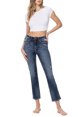 Flying Monkey - Benefactor - High Rise Ankle Slim Straight Jeans - F5223 - Main Image