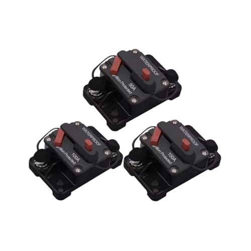 Disjoncteur 12-48V DC étanche 80A ampli voiture fusible réarmable circuit protection marine