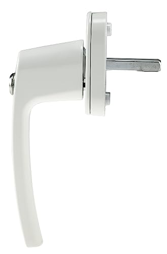 Sicherheitsfenstergriff mit Schloss in Weiß