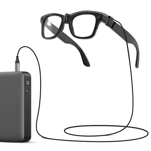QCHMM Charging Cable Compatible with Ray-Ban Meta Wayfarer, Skyler, Headliner Smart Glass, Charging Cable with Type-C Charging Port for Phone/Charger/Power Bank/Laptop, 1.2 m