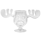 Silver Buffalo Christmas Vacation Moose Head Boxed 8oz Molded Glass Cup