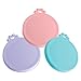 Hin Plus Can Covers – 3 Pack – Silicone Pet Food Can Lid Covers – Fits All Standard Size Dog and Cat Can Tops – with Stainless Steel Heart Shaped Can Food Spoon (Blue – Pink – Purple)