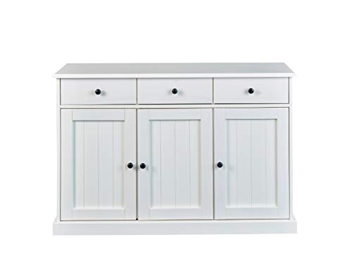 Inter Link - FSC Kommode - Westerland - 54.1. - weiß Griff schwar