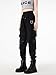CLOAKA Cargo Pants Women Gothic Y2K High Waist Adjustable with Pockets Drawstring Street Techwear Jogger Sweatpants Black Pink