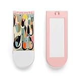 LQPMNK Multi-Functional Fill Lamp Holder, Mid-Century Modern Art Cat Print Adjustable Phone Stand with Three Light Modes,Modern Portable Lamp Ideal for Travel Image