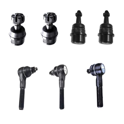HHCM 7pc Front Tie Rod Ball Joint Kit for Jeep TJ/Wrangler 1997-2006 4WD, Cherokee 1991-01, Grand Cherokee 1993-98, 3 Tie Rod Ends 4 Front Upper Lower Ball Joints ES3094L ES3095R ES3096L K3134 K3137