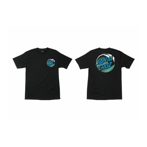 SANTA CRUZ Wave Dot S/S Midweight T-Shirt Black Med Youth