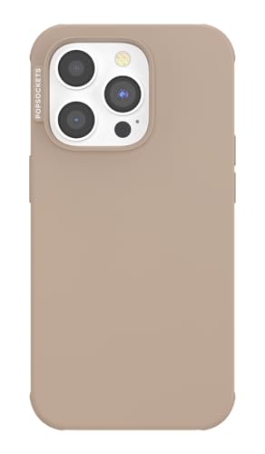 Image of POPSOCKETS iPhone 14 Pro Case with MagSafe, Phone Case for iPhone 14 Pro, Grip Sold Separately, Wireless Charging Compatible - Latte