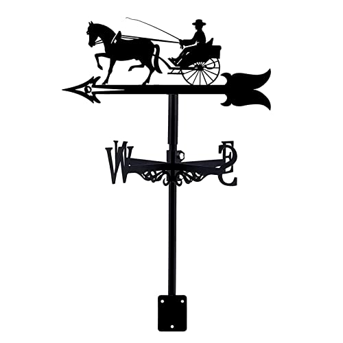 YDHNB Veleta de Acero Inoxidable Veleta de Viento de Granja Retro Carro Durable Escena jardín Veleta Patio fácil de Usar e Instalar Cover