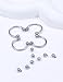 Lcolyoli 16g Septum Rings Internally Threaded Surgical Steel Septum Jewelry Lip Rings Hoop Labret Jewelry Horseshoe Earrings Daith Piercing Jewelry for Women Men Silver-tone