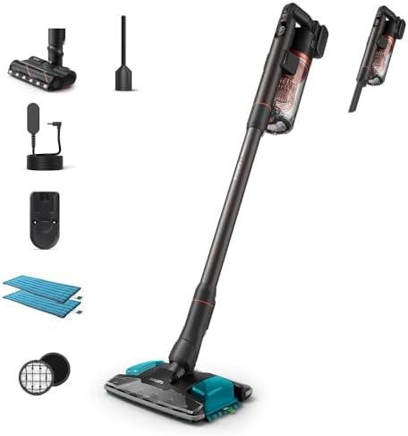 8000 Serisi Aqua Plus Kablosuz Dik Süpürge, 360° Güçlü Emiş, Tri Active Akıllı LED Başlık, 80 dk'ya Kadar Kullanım, XC8153/10 — Amazon ürün görseli