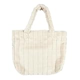 Paris Prix Sac en Fausse Fourrure Fluffy 50cm Crème