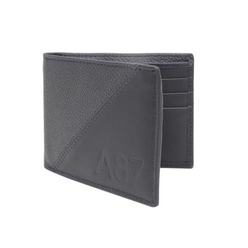 Image of Aeropostale Men's SLIMFOLD Wallet Tucson - Navy | Pebbled Leather | Formal & Minimalist Carry | Ideal for Gifting