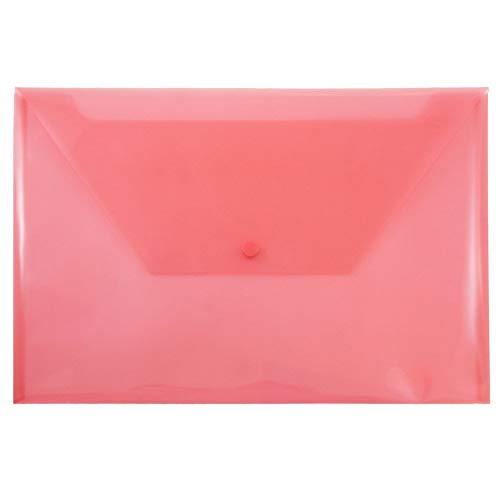 Jam Paper Plastic Envelopes With Snap Closure - Legal Booklet - 9 3/4 X 14 1/2 - Assorted Colors - 6/Pack #TOP3