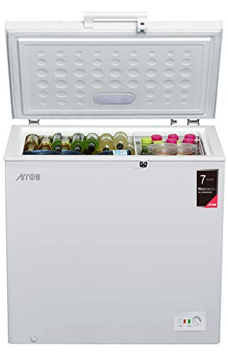 Arrow 200 Liters 7.1 Cu.Ft Chest Freezer with Energy Saving,And 7 Years compressor Warranty, Super Freeze, Electronic Temperature Control, Manual Defrost, Recessed External Handle, Model No: RO-300F