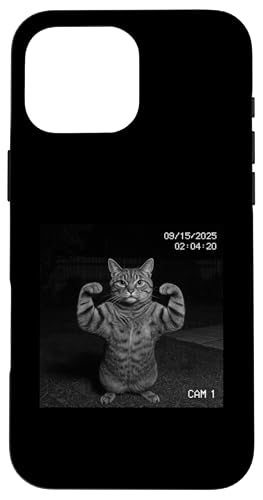 Funny Cat Flexing On Security Camera X}zP[X iPhone 16 Pro Max p