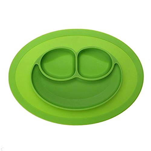 Smile One-Piece Silicone Placemat Plate Dish Food Table Mat for Baby Toddler Kid