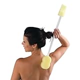 Sammons Preston Bath Sponge & Toe Washer Combo, Easy-To-Grip, Easy-To-Use, Lightweight Double Cleaner, All in One Tool for Sanitizing Your Feet With One End & The Rest of Your Body With the Other End