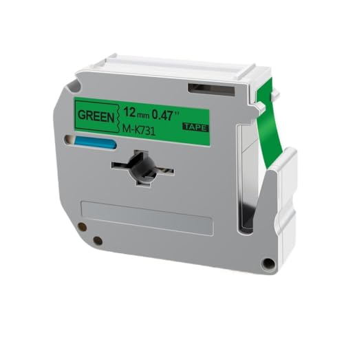 9 12mm MK-231xMK 231 MK-131 MK-431 MK-531 MK-631 MK-221 MK TAPESpv^[jo[TtBbgT[hp[eB̌p(Black on Green)