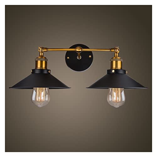 Accesorio de iluminación retro con dos portalámparas de hierro de diseño vintage industrial