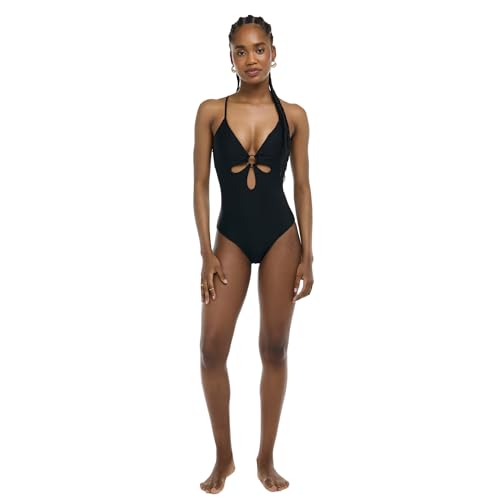 Body Glove Women's Maddie V-Neck One-Piece Swimsuit with Cut-Out and Ring Detail2