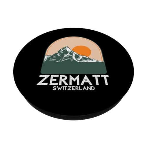 Zermatt Souvenir Zermatt PopSockets Swappable PopGrip, Black - Image 2