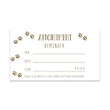 Andaz Press Paw Prints Appointment Business Cards for Dog Grooming, Dog Spa, Client Reminder, Vet Office, Dog Walking, Dog Boarding, Pet Sitting, Pet Care, Dog Training, Bulk 100 Cards, 2 x 3.5-Inch