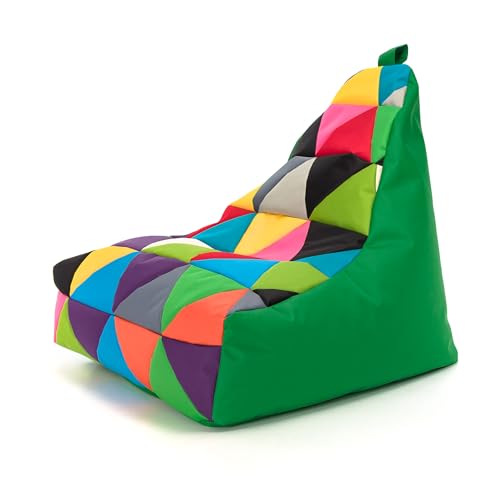 Ecopuf Keiko Patchwork: Sillón puf de poliéster