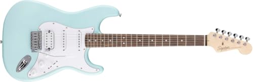 Squier by Fender XNC[ GLM^[ Debut Collection? StratocasterR HSS, Laurel Fingerboard, White Pickguard, Daphne Blue \tgP[Xt